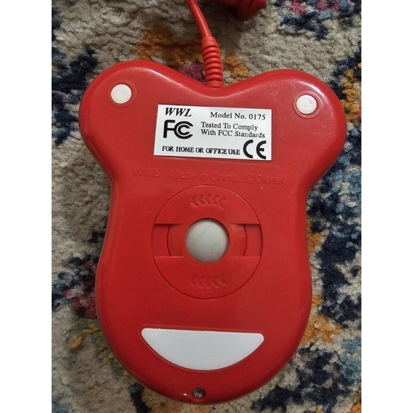 Vintage 1990's Disney RED Mickey Mouse Computer / PC Mouse No. 0175 !!! - Picture 4 of 4